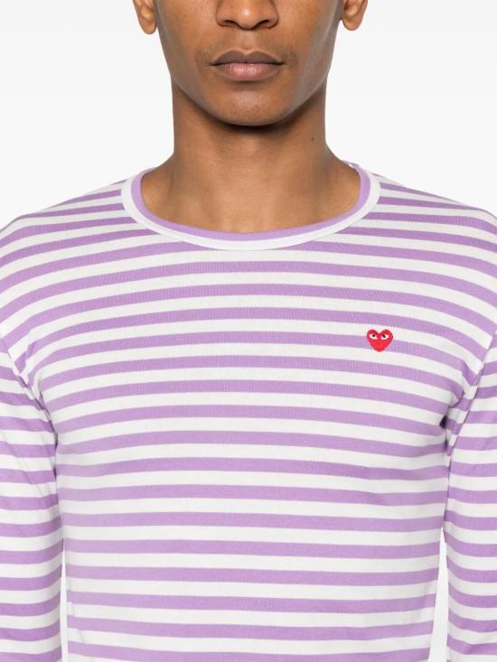  꼼데가르송 긴팔 티셔츠 AXT320 lavender - COMME DES GARCONS