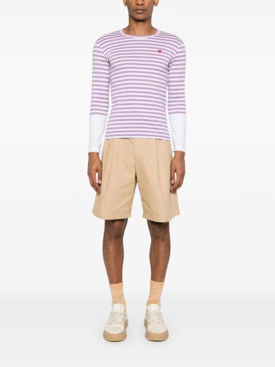  꼼데가르송 긴팔 티셔츠 AXT320 lavender - COMME DES GARCONS