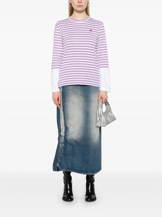  꼼데가르송 긴팔 티셔츠 AXT320 lavender - COMME DES GARCONS