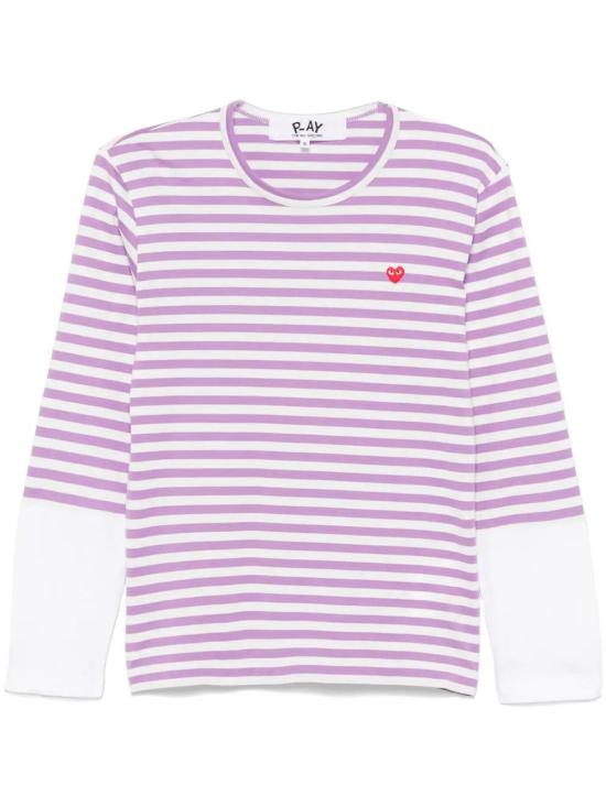  꼼데가르송 긴팔 티셔츠 AXT320 lavender