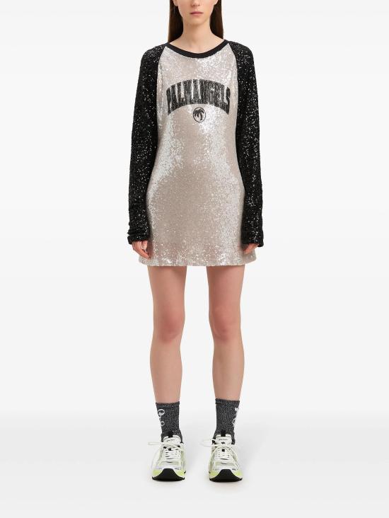 25SS 팜앤젤스 숏 원피스 PWDB255S25FAB001 0910 GREY BLACK - PALM ANGELS