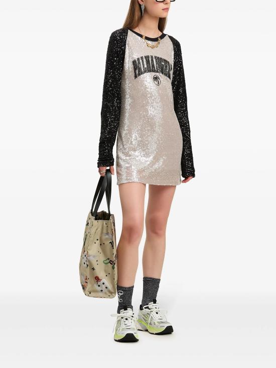  팜앤젤스 숏 원피스 PWDB255S25FAB001 0910 GREY BLACK - PALM ANGELS