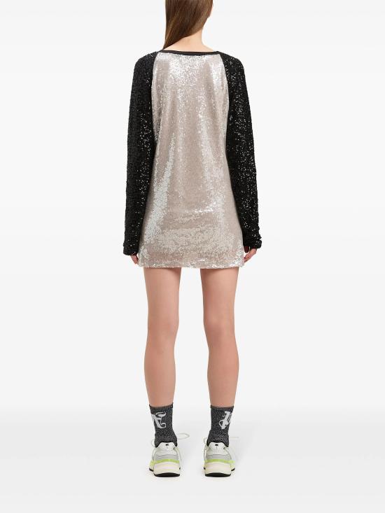 25SS 팜앤젤스 숏 원피스 PWDB255S25FAB001 0910 GREY BLACK - PALM ANGELS