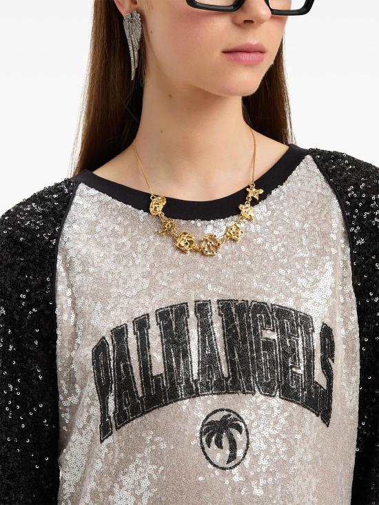 25SS 팜앤젤스 숏 원피스 PWDB255S25FAB001 0910 GREY BLACK - PALM ANGELS