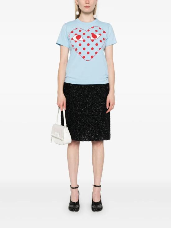  꼼데가르송 반팔 티셔츠 AXT276051 blue - COMME DES GARCONS