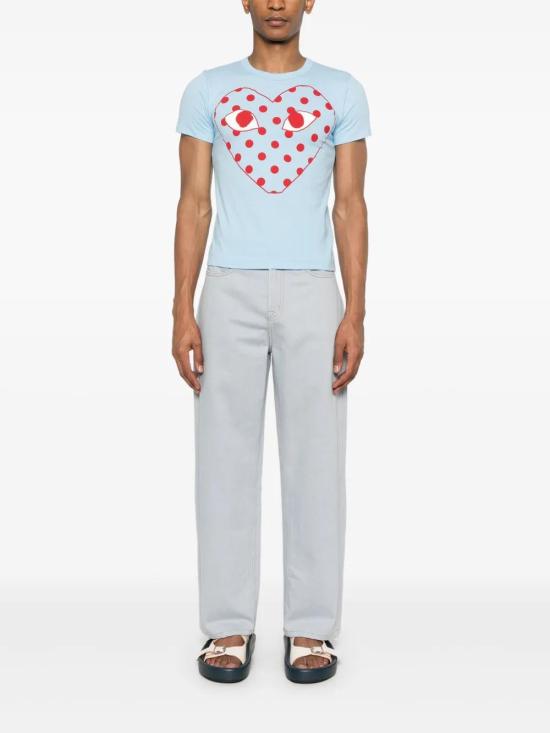  꼼데가르송 반팔 티셔츠 AXT276051 blue - COMME DES GARCONS