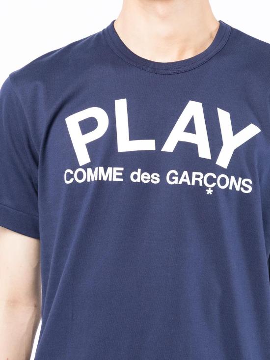  꼼데가르송 반팔 티셔츠 P1T176051 navy - COMME DES GARCONS