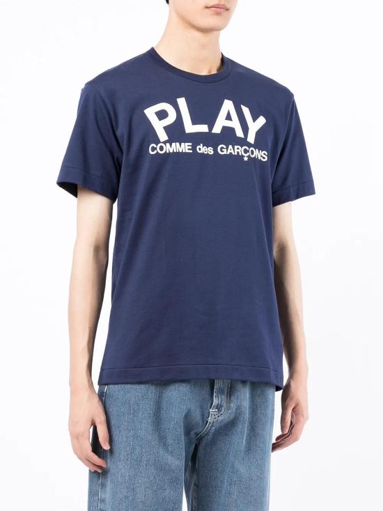  꼼데가르송 반팔 티셔츠 P1T176051 navy - COMME DES GARCONS