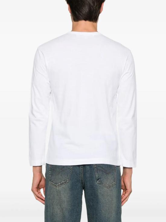  꼼데가르송 긴팔 티셔츠 AZT284 white - COMME DES GARCONS