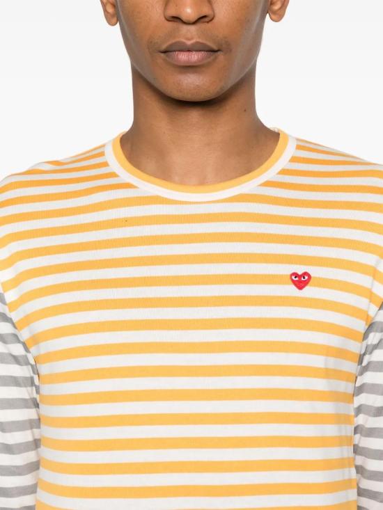  꼼데가르송 긴팔 티셔츠 AXT318051 yellow - COMME DES GARCONS