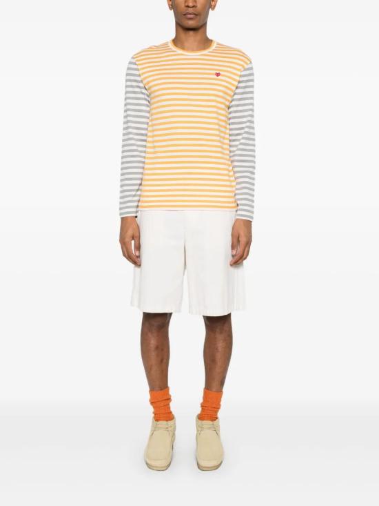  꼼데가르송 긴팔 티셔츠 AXT318051 yellow - COMME DES GARCONS