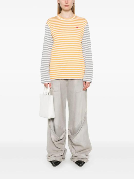  꼼데가르송 긴팔 티셔츠 AXT318051 yellow - COMME DES GARCONS