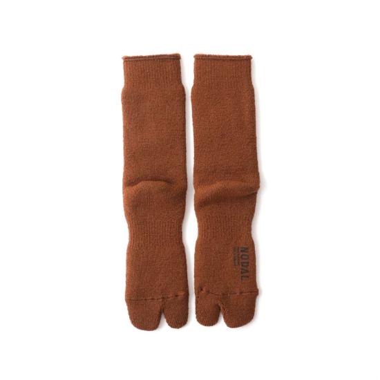  노달 양말 브러시드 파일 타비  브라운 - NODAL