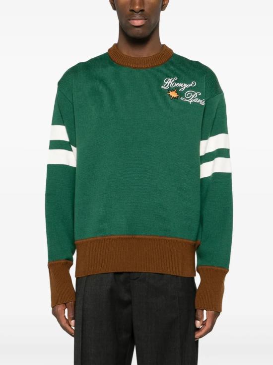  겐조 스웨터 FD65PU4133BJ dark green - KENZO