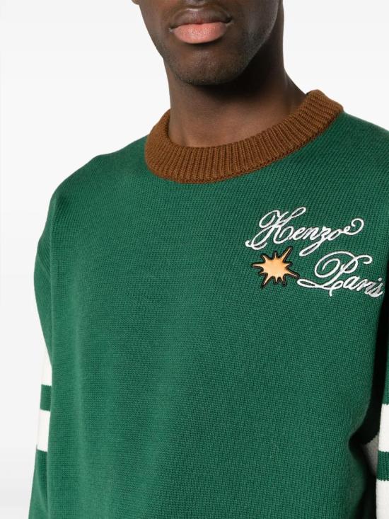  겐조 스웨터 FD65PU4133BJ dark green - KENZO