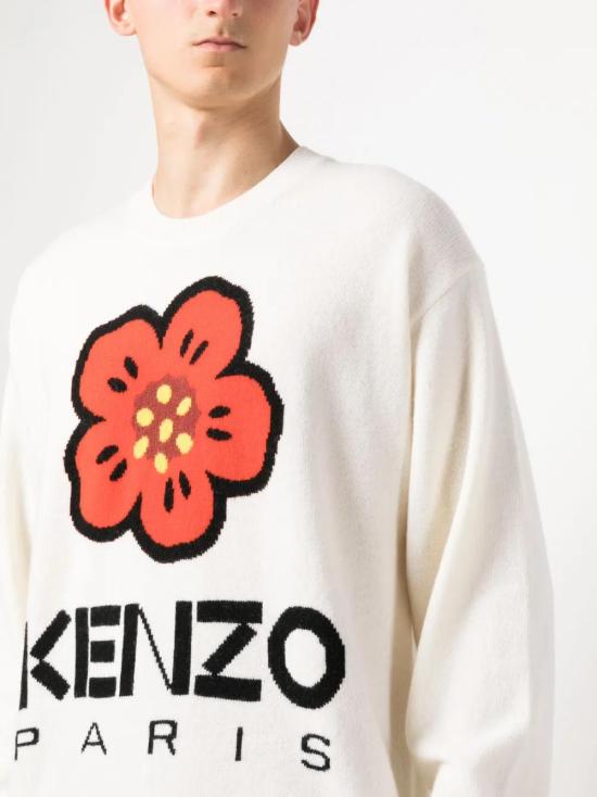  겐조 스웨터 FD65PU4273LD white - KENZO