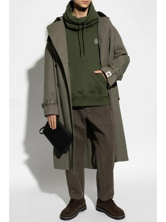  겐조 후드 티셔츠 FE65SW1984MV olive green - KENZO