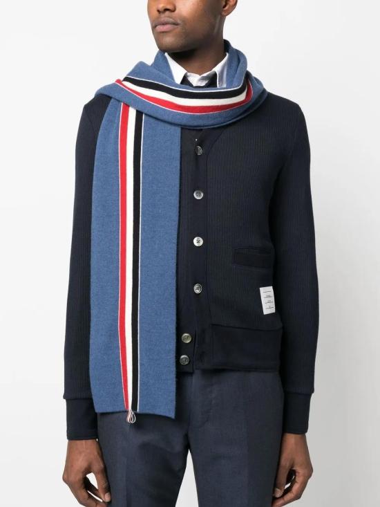  톰브라운 머플러/스카프 MKS095AY1018 dark blue - THOM BROWNE