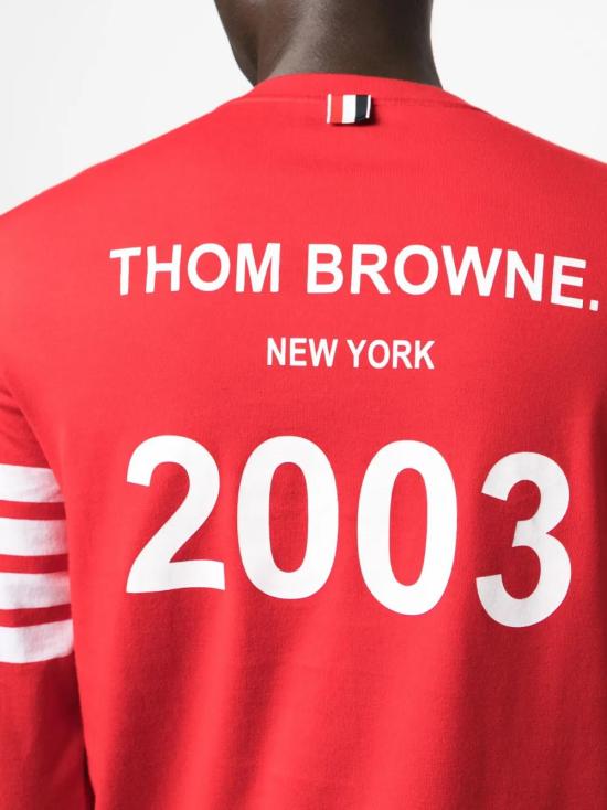  톰브라운 긴팔 티셔츠 MJS169B07862 red - THOM BROWNE