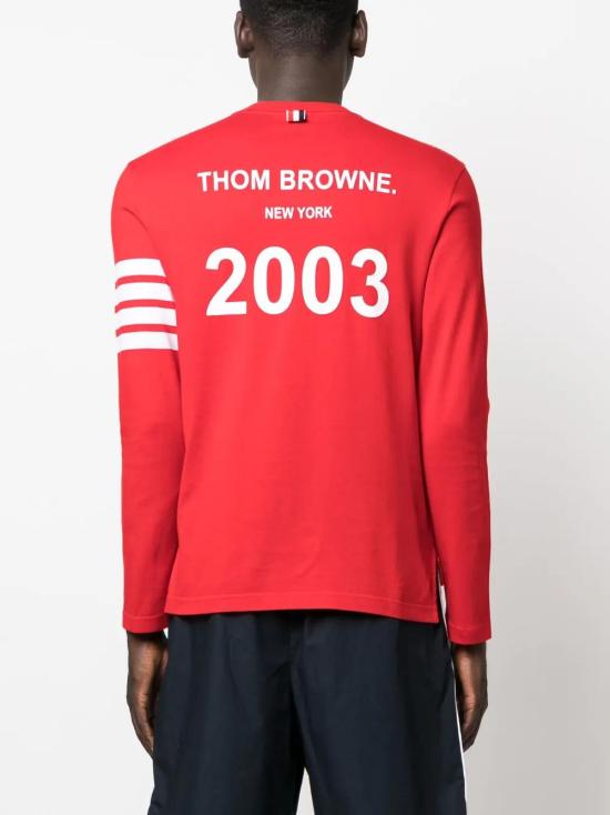  톰브라운 긴팔 티셔츠 MJS169B07862 red - THOM BROWNE