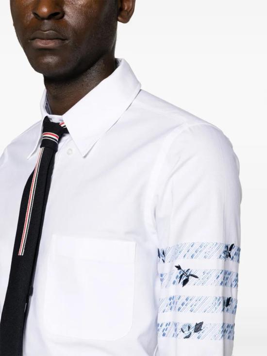  톰브라운 긴팔 셔츠 MWL272EE1060 white blue - THOM BROWNE