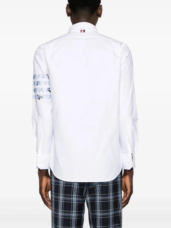  톰브라운 긴팔 셔츠 MWL272EE1060 white blue - THOM BROWNE