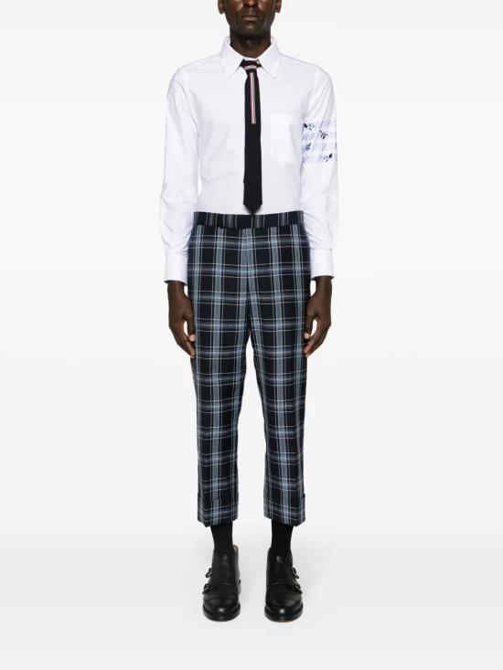  톰브라운 긴팔 셔츠 MWL272EE1060 white blue - THOM BROWNE