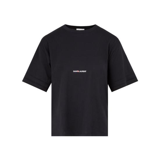  생로랑 반팔 티셔츠 460876 YB2DQ 1000 NOIR BLACK