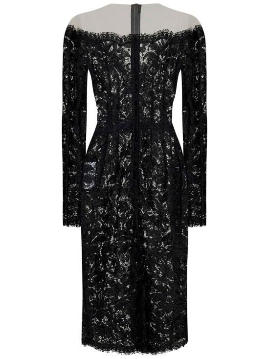 25SS 돌체앤가바나 미디 원피스 F6R0ATFLMOK N0000 BLACK - DOLCE & GABBANA