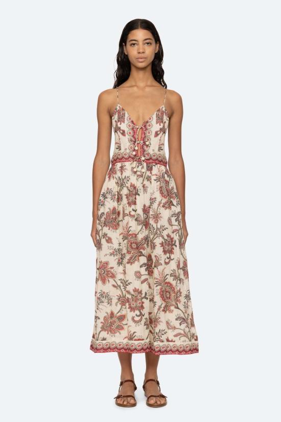  씨뉴욕 롱 원피스 Sea Ny Cassandra 프린트 슬립 드레스