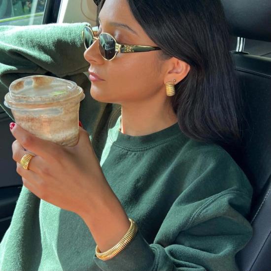  Ellie Vail Jewelry 커프스 링크/타이 홀더 엘리 베일 주얼리 샌드라 코일 뱅글 브레이슬릿 - OTHER BRANDS