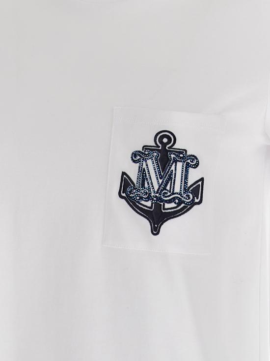 25SS 막스마라 ACACIA 아카시아 앵커 로고 자수 반팔 티셔츠 2511941031600007 Multicolor - MAX MARA