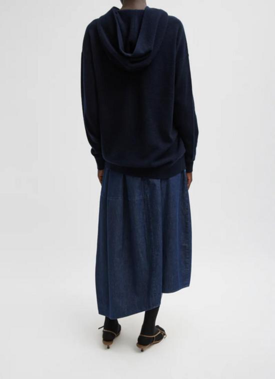  티비 데님 스커트 인디고 데님 벌룬 스커트 - TIBI