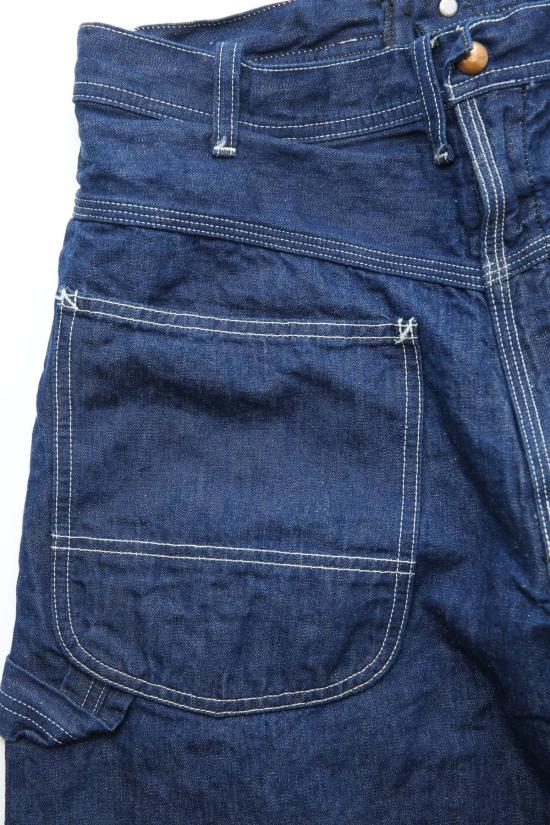  오어슬로우 데님 팬츠 Orslow "Wol Sro" 백워드 와이드핏 페인터 팬츠 원워시 - ORSLOW