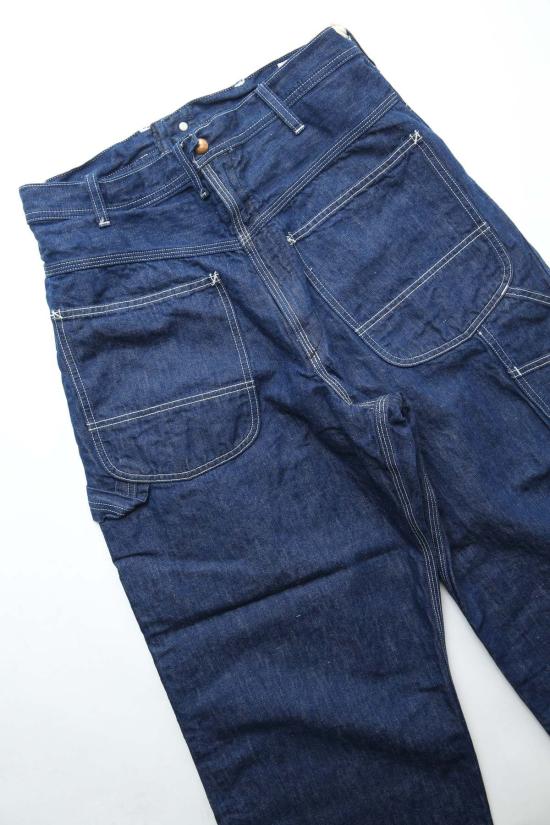  오어슬로우 데님 팬츠 Orslow "Wol Sro" 백워드 와이드핏 페인터 팬츠 원워시 - ORSLOW