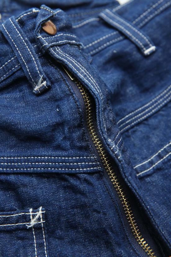  오어슬로우 데님 팬츠 Orslow "Wol Sro" 백워드 와이드핏 페인터 팬츠 원워시 - ORSLOW