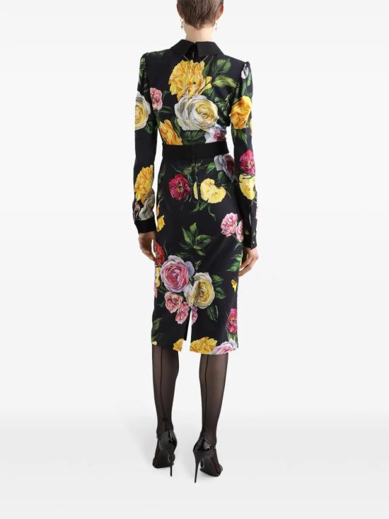 25SS 돌체앤가바나 원피스 F6TLDTFSRPH HN5IY PEONIE ROSE F NERO - DOLCE & GABBANA