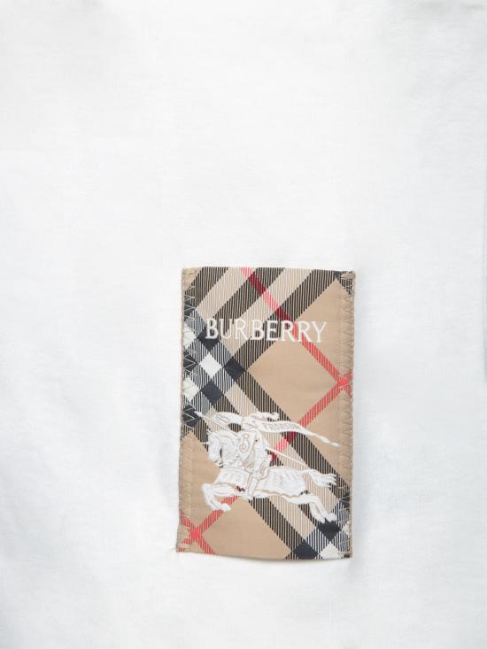 버버리 반팔 티셔츠 8102254 B7078 White - BURBERRY