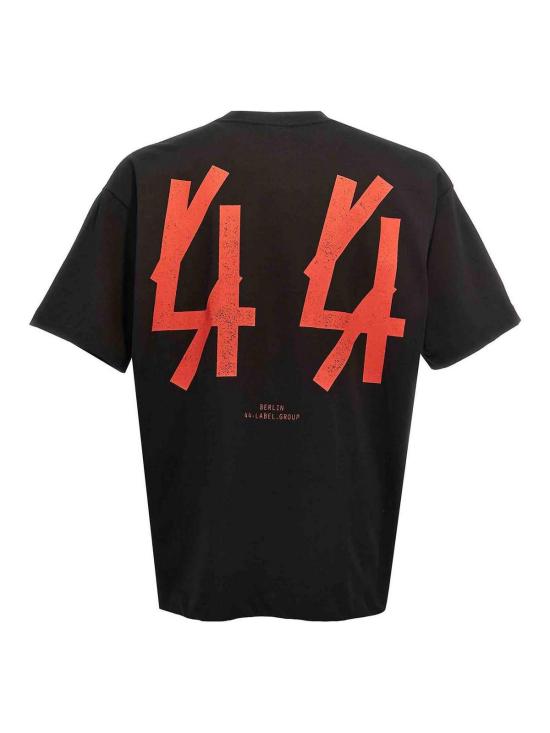 26SS 44레이블 반팔 티셔츠 B0030556FA528P495 Black - 44 LABEL