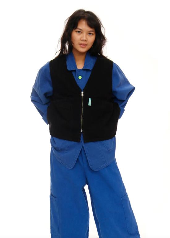  밀스 크롭 팬츠 식사 셰프 팬트 블루베리 - MEALS