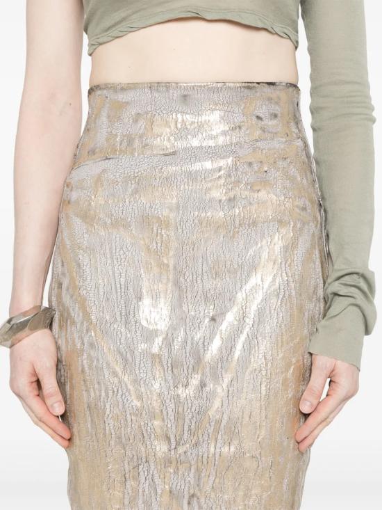 25SS 릭 오웬스 숏 스커트 RP01E7344SGMC 02 Golden - RICK OWENS