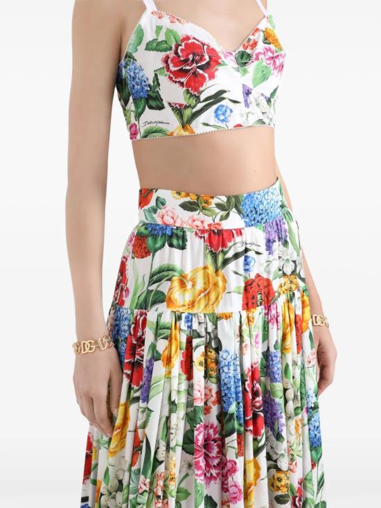 25SS 돌체앤가바나 롱 스커트 F4CX0THS5S5 HA5KU MIX FIORI F BCO - DOLCE & GABBANA