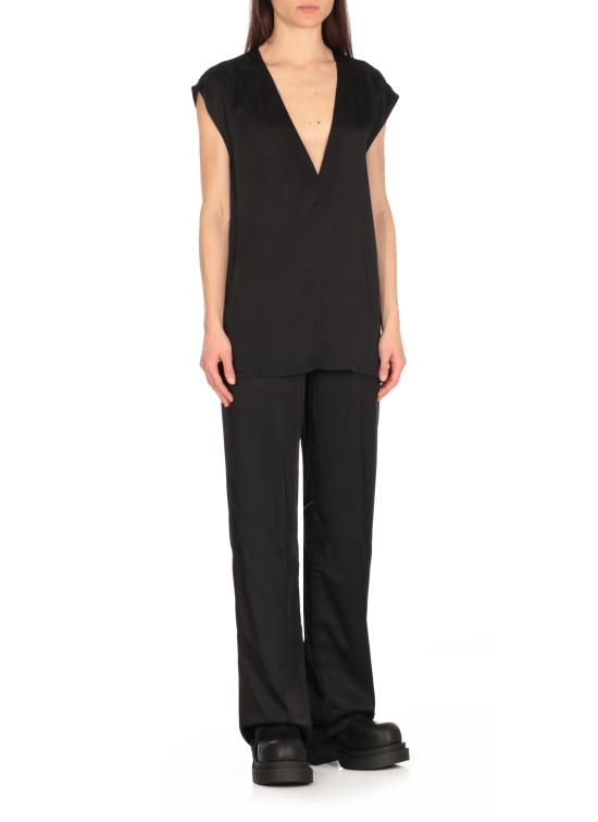 25SS 릭 오웬스 반팔 티셔츠 RP01E7118 SCH09 Black - RICK OWENS