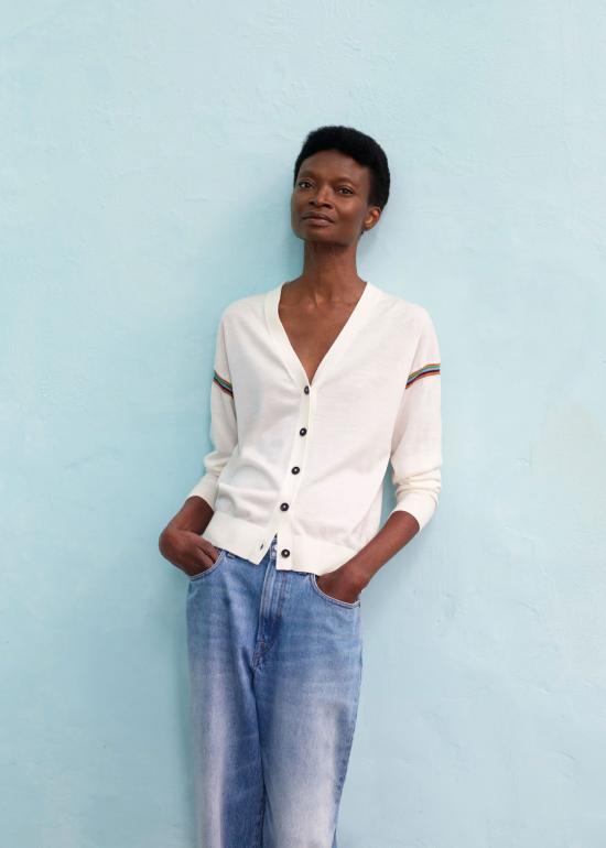 25SS 폴 스미스 가디건 W1R 503N P11082 02 Cream White - PAUL SMITH