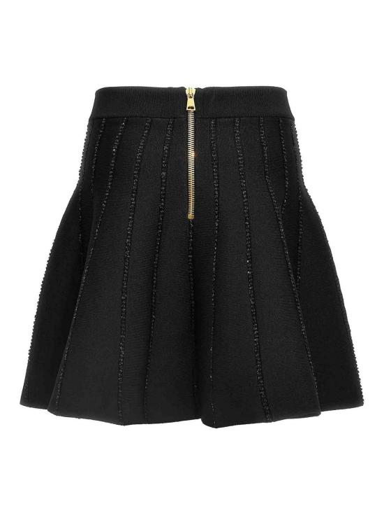  발망 숏 스커트 EF1LB929KI150PA Black - BALMAIN