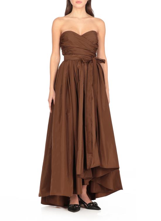 25SS 핑코 미디 원피스 104937 Y3LEL71 Brown - PINKO