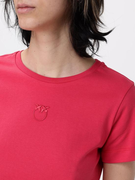 25FW 핑코 반팔 티셔츠 100355A2HN O57 Red - PINKO