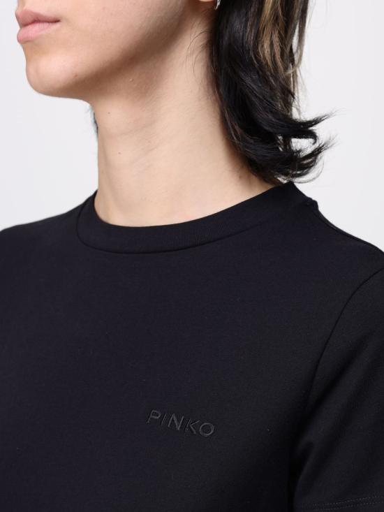 25FW 핑코 반팔 티셔츠 101752A2HN Z99 Black - PINKO