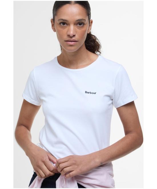 25SS 바버 반팔 티셔츠 LTS0666 LTS WH11 White - BARBOUR