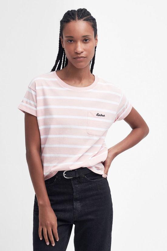 25SS 바버 반팔 티셔츠 LTS0670 LTS PI35 Primrose prink - BARBOUR